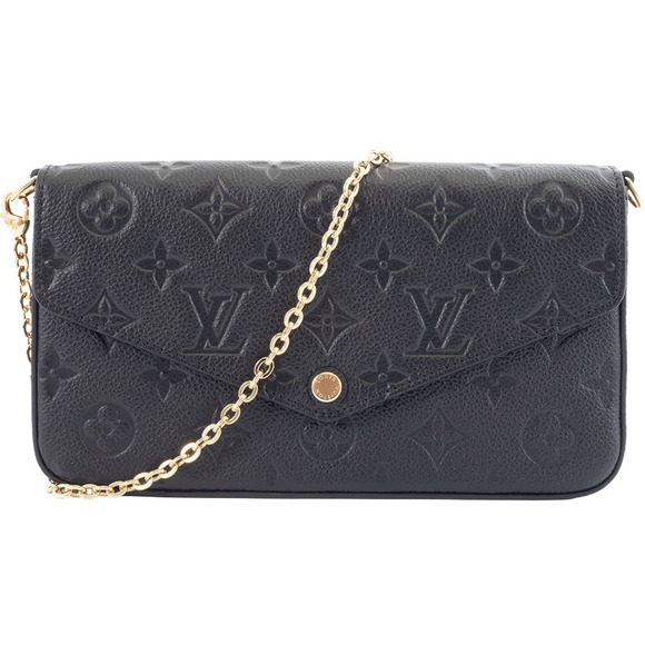 LOUIS VUITTON Black Leather Pouch - Picture 1 of 13
